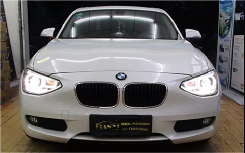 成都天一車燈寶馬116i車大燈升級(jí)改裝