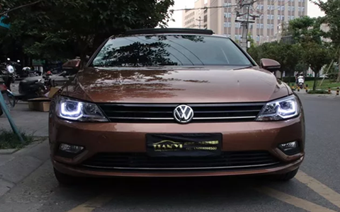 成都天一車燈大眾凌渡車大燈升級