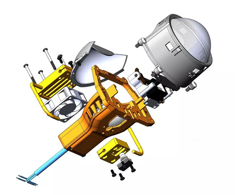 激光大燈構(gòu)造平面展示