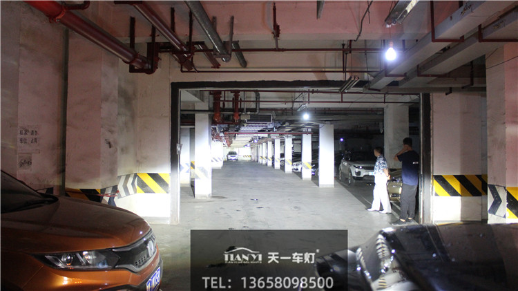 成都天一車燈保力獅Laser激光大燈遠光實拍